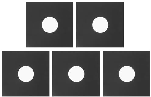 DOITOOL 6 Pezzi Custodie in Carta Kraft Nera per Dischi in Vinile Protettori Resistenti Anti-graffio e Polvere per Album Vinili