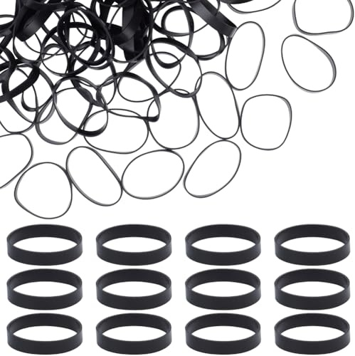 SOFPLATE 100 Stück 1cm Lange Schwarze Kabelbinder Aus Gummi Kleine Elastische Bänder Breite Alternative Zum Geldbeutel Elastische Spiralring Kabelbinder Für Kabelmanagement Im Büro Oder Zuhause