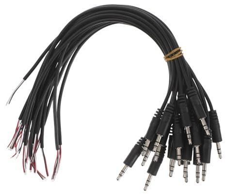 GARIOUANS 20 Pezzi Cavo Audio Maschio Singolo Cavo Riparazione Cuffie con Spina Jack Stereo Trs Adatto per Microfono e Connessione Audio Resistente e Portatile per Cavi Casse e Aux Auto
