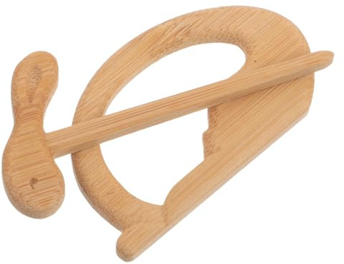 Healeved Broche Bois Décorative de Lapin, Épingle à Vêtements Femme, Accessoire Mode pour Pull, Foulard et Châle, Broche Animal Mignonne en Bois Naturel, pour Tenue Élégante