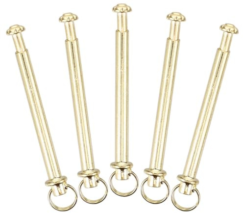 COLLBATH Kit de Reparación Pasador Abanico Sujetadores para Abanicos Plegables de Acero Inoxidable Dorado, 5 Juegos Resistentes para Bricolaje y Reparación Fácil