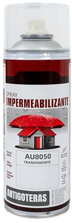 Spray Sellador Impermeable, Spray para Sellar Grietas, Agujeros y Fugas de Agua, Uso Interior y Exterior, Secado Rápido, Transparente, 400 ml