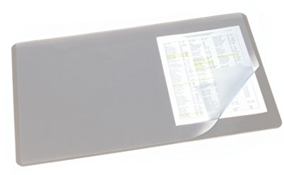 Durable 720210 Sous-main avec Rabat Transparent Format Bureau 53 x 40 cm Gris