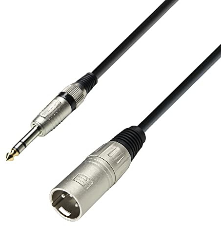 Adam Hall Cables 3 STAR BMV 1000 Symmetrisches Kabel XLR Male auf Klinke TRS | 10 m