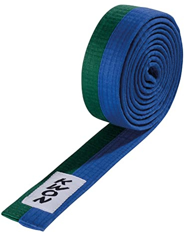 Budo-Gürtel 2-farbig (grün/blau, 220)