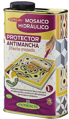 MONESTIR Protector Antimancha Efecto Mojado, Especial Mosaico Hidráulico 1L MONESTIR