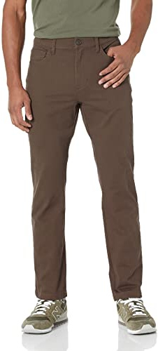 Amazon Essentials Men's Skinny-Fit 5-Pocket Stretch Twill Chino Pants (Previously Goodthreads), Brown, 35W x 30L