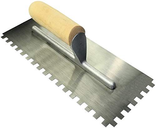 AERZETIX - C45929-8mm Zahnglätter/Kelle/gekerbter Spatel für Fliesen - Werkzeuge/Handwerkzeuge für den Bau - Mauerwerk/Maurer/Gips - Holzgriff - Stahl