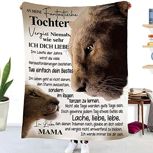 TDDKFB Kuscheldecke Flauschige Personalisierte Decke Geschenke An Meine Tochter,Mutter Für Tochter Luftpost Positiv Ermutigen Decke,Super Weiche Decke Flanell eeignet Für Sofa Reisen