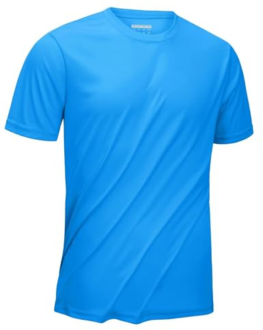 KEFITEVD UV Shirt Herren Sportshirt Kurzarm Schnelltrocknend Sport Tshirt Leicht Funktionsshirt Atmungsaktiv Laufshirt