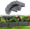 UISEBRT 80Pcs Rasenkante Kunstoff 20m Beeteinfassung Steinoptik Palisade Beetumrandung Mähkante Gartenzaun für Garten Border Blumenbeet, LxH 25x23cm, Anthrazit