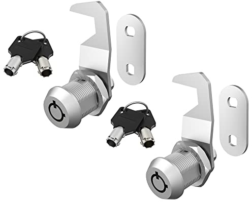 Werkzeugkastenschloss, Briefkastenschloss, Schrankschloss Cam Lock gleichschließend, Werkzeugkastenschloss Ersatz für Briefkasten RV Lagerung Tür, Zinklegierung (2 Packung 5/8 Zoll)