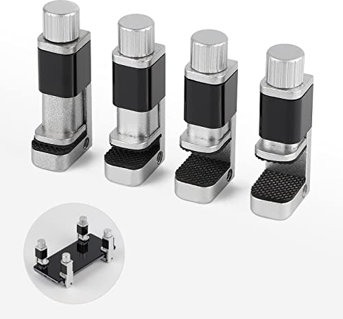 CPROSP 4er Verstellbare Klemme für Handy Bildschirm Befestigung, Clips Display Klemme Reparaturwerkzeug Handy/Tablet mit Anti Rutsch Gummimatte