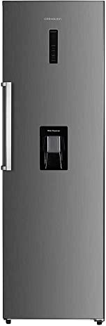Cookology CTFRWD359X 356 Litre Capacity, Tall Upright Larder Fridge, Features LED Digital Touch Display, Frost Free System, Reversible Door, Adjustable Legs and Water Dispenser – in Inox