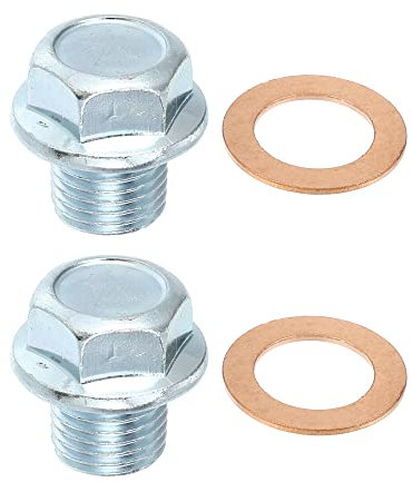 A ABSOPRO 2uds M14x1.5 Tornillo Tapón para Drenaje de Aceite para Motor para Opel Plateado Tono