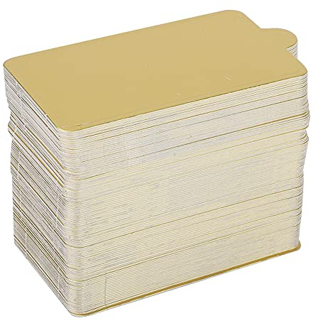 100 Stück Mini-Kuchen 100 Stück Mousse Kuchen Mousse Kuchenbretter Bretter Goldpapier Cupcake Dessert Displays Tablett Hochzeit Geburtstag Kuchen Dessert Displays Tablett Bretter (großes Rechteck)