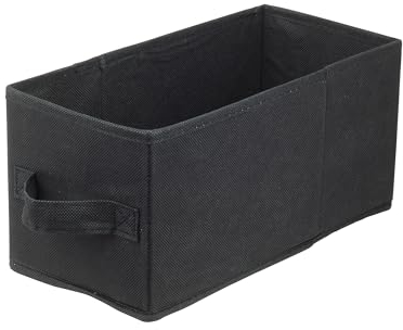 Lavita Scatola portaoggetti pieghevole, 15 x 31 x 15 cm, organizer per cassetti, organizzazione per vestiti, colore nero