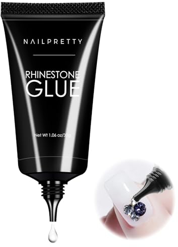 nailpretty Colle à Ongles Strass 30g, Gel Adhésif Puissant pour Nail Art et Décorations d'Ongles, Bijoux et Paillettes, Super Fort pour Offrir un Cadeau de Noël Épatant
