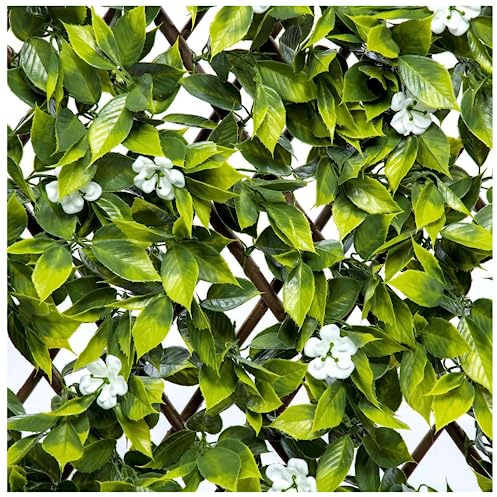 Expanding Wooden Trellis 200cm x 100cm Artificial Privacy Screen Garden Balcony Fence (Sakura)