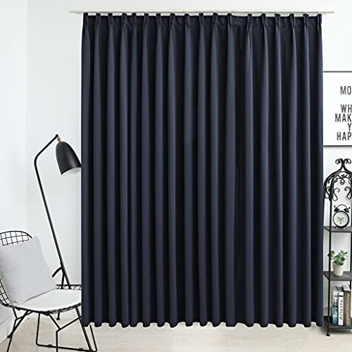 ZEYUAN Verdunkelungsvorhang mit Haken, Gardinen Wohnzimmer, Vorhänge Wohnzimmer, Thermovorhang, Verdunkelungsvorhang, Wärmeschutzvorhang, Anthrazit 290 x 245 cm