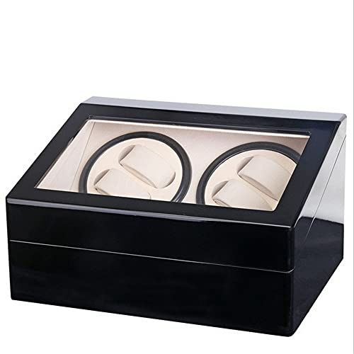 CuCummoo 4+6 Uhren Holz Automatisch Beweger Uhrenbeweger Vitrine Watch Winder Uhrenbox Uhren Aufbewahrungsboxen Display-Boxen 30.5 * 23.5 * 18cm