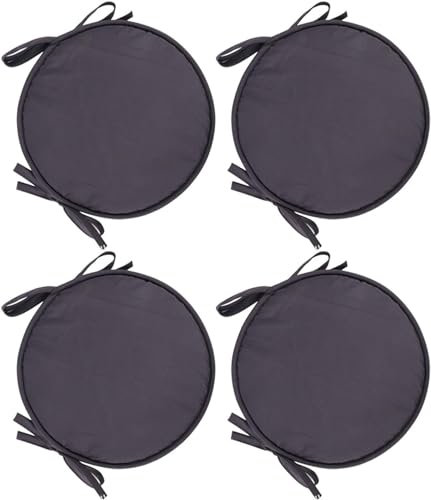 15 inch Outdoor Furniture Round Seat Cushion with Rope Ties, Round Cushion for Stool, Comfy and Breathable, for Bistro Chairs, Swing Chair, Bar Stools, Coffee Table, Kitchen Chair/154 (Color : Dark G