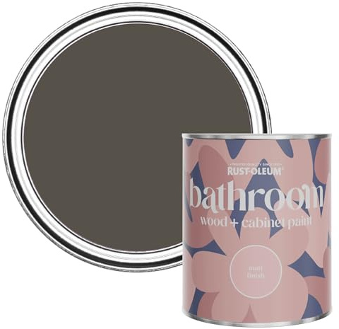 Rust-Oleum Brown Moisture Resistant Bathroom Wood and Cabinet Paint in Matt Finish - Fallow 750ml