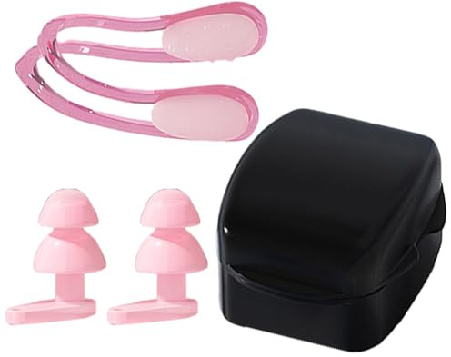 Clips de nez de natation, ensemble de bouchons d'oreille Bouchons de nez en silicone, chevilles de nez Bouchons d'oreille de natation, poignée de nez de natation, bouchons d'oreille de natation doux