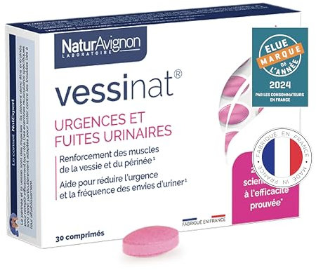 NaturAvignon Vessinat | complement alimentaire urgence & fuite urinaire femme | Double action muscles vessie & périnée | Graine de courge | confort urinaire incontinence femme | 30 comprimés