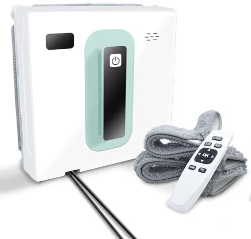 ExoticaBlend Robot Lavavetri, Aspirapolvere Automatico Intelligente con Doppio Spruzzo d'Acqua, Aspirazione Forte 2500Pa, App e Controllo Remoto Robot Lavavetri per Finestre/Piastrelle