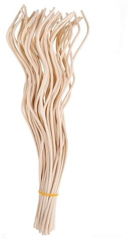 PATIKIL 28CM/11Inch Rattan Reed Diffuser Sticks, 50 Pcs Rattan Wavy Refill Sticks Aroma Fragrance Replacement for Home Hotel Office Party Wedding, Wood