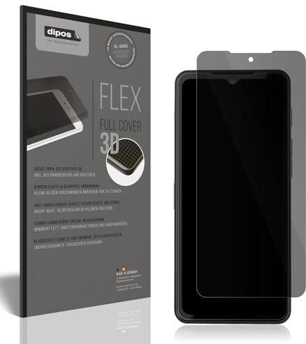 dipos FLEX Blickschutzfolie für Cat S75 | Privacy Displayschutz matt, 2-Wege Sichtschutz, Full Cover, selbstheilend, blasenfrei, Fingerprint-kompatibel, selbstklebend