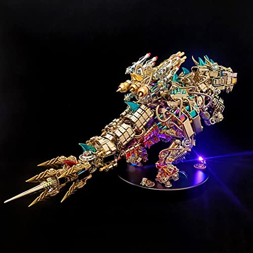 3D Metall Puzzle Tiere, 2500 Stück Mechanik Dinosaurier Metall Puzzle Modellbausatz mit beweglichen Gelenken, Wohnkultur Geschenk für Erwachsene Kinder
