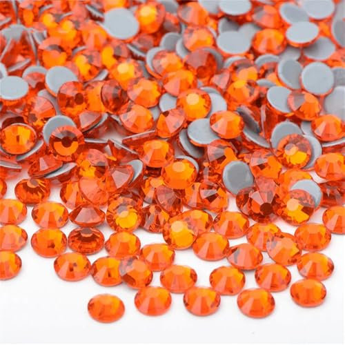 Zadaos Goldene Hotfix-Glas-Strasssteine, flache Rückseite, zum Aufbügeln, Glassteine, Hotfix, Strass, Diamant, für Dekorationen, Hyazinthe, SS10, 1440 Stück