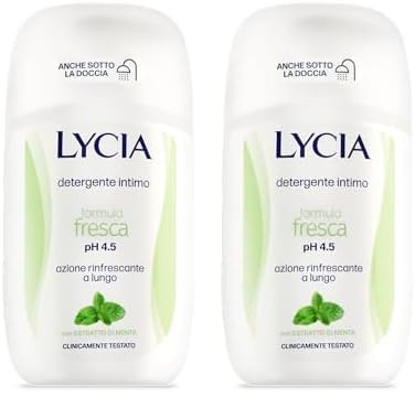 Lycia - Detergente Intimo Formula Fresca, pH 4.5, Azione Rinfrescante, 200 ml (Confezione da 2)