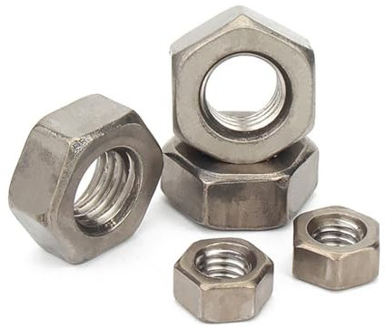 jiuxinyun 2–10 Stück GR2 Sechskantmuttern aus reinem Titan M1–M24(M5 10PCS)