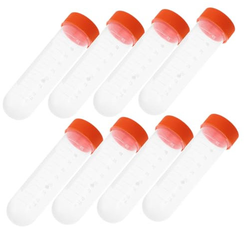 GLEAVI 100pièces Lot De Tubes à Centrifuger Pour Laboratoire Avec Bouchon à Vis Gradué Et Transparent Pour Échantillons Liquides