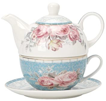 DYHWAC Teiera in Ceramica Inglese, teiera for Madre e Bambino, teiera, Tazza da caffè