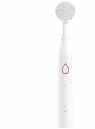 TOVINANNA Elektrische Schallzahnbürste 3-in-1 für Erwachsene und Kinder Reinigt Zähne und Gesicht Abs Ipx7 Weiß