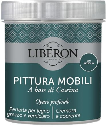 Libéron Pintura Muebles a base de Caseína Azul Petróleo 0.5 L
