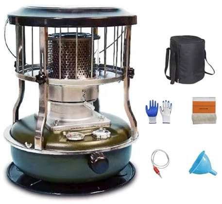 Calentador de queroseno 2 en 1, calentador de parafina ajustable de 4,5 L para el hogar y camping, 8900 BTU/H, dura 16-20 horas, ideal para hervir agua y cocinar