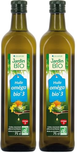 Jardin BiO étic - Huile Omega bio 3-4 huiles vierge bio - 75 cl, 750 ml (Lot de 2)