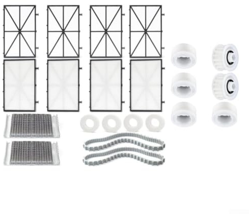 Kit di pulizia per piscina, compatibile con i modelli Dolphin Robotic 6101611R4 9991433R4, offre un set completo di filtri di ricambio, spazzole, anelli e binari