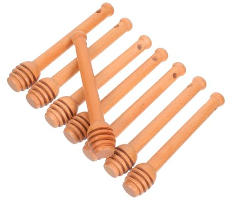 TOPBATHY 8 Pièces Bâtons pour Miel Mini Agitateurs à Miel Naturel et Sirop Cuillères de pour et Usage