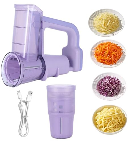 Picadora De Alimentos - Cortadora De Verduras Eléctrica | Rallador De Queso Para Ensalada, Utensilios De Cocina Automáticos Rápidos, Cortador De Verduras, Picador De Alimentos Para Ensalada De Pepino,