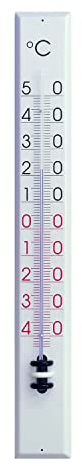 TFA Dostmann Analoges Innen-Außen-Thermometer, aus Metall, Innen- und Außentemperatur, wetterfest, große Skala