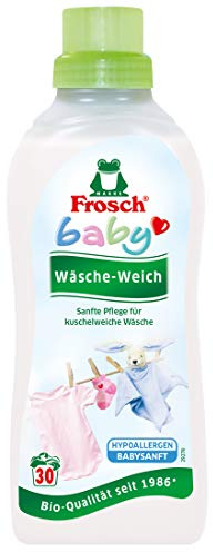 Frosch Baby Wäsche-Weich, hautschonender Weichspüler mit natürlichem Kamille-Extrakt, vegan, 30 Waschladungen, 8er Pack (8 x750 ml)