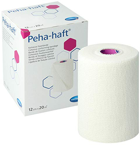 HARTMANN 9324502 Peha-haft Kohäsive Elastische Fixierbinde, 12cm x 20m