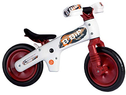 b bellelli B-Bip - Bicicletta senza Pedali - per Bambini da 2 a 5 Anni, Peso Massimo 33 kg - Utilizzo all'Interno e all'Esterno - Bianco e Rosso