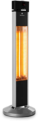 Klarstein Stufa Elettrica Basso Consumo, Colonnina Elettrica per Interno ed Esterno 2000W, Termosifone Elettrico, Pannello Radiante Infrarossi, IP34, No CO2